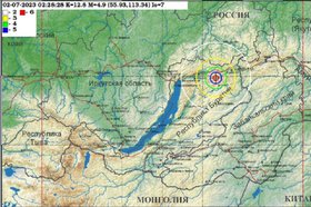 Скриншот с сайта Байкальского филиала Единой геофизической службы РАН