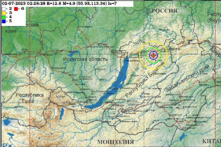 Скриншот с сайта Байкальского филиала Единой геофизической службы РАН