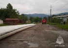 Водоналивная дамба в Байкальске. Фото ГУ МЧС России по Иркутской области