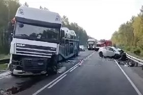 Авария в Слюдянском районе. Скриншот видео пресс-службы ГУ МВД России по Иркутской области