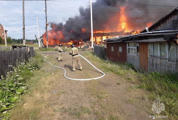 Пожар в Усть-Илимском районе. Фото ГУ МЧС России по Иркутской области