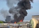 Пожар в Ангарске. Скриншот видео пресс-службы ГУ МЧС России по Иркутской области