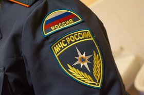 Шеврон сотрудника МЧС. Фото Маргариты Романовой, IRK.ru