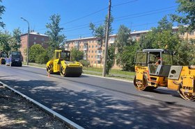 Ремонт дороги. Фото пресс-службы администрации Иркутска
