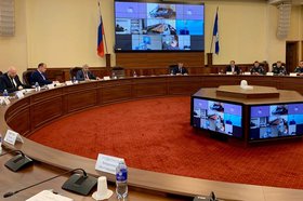 Заседание КЧС. Фото пресс-службы правительства Иркутской области