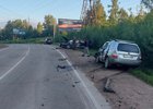 Subaru после ДТП. Фото ГИБДД Иркутска