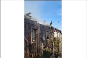 Пожар в Тулунском районе. Скриншот видео пресс-службы ГУ МЧС России по Иркутской области