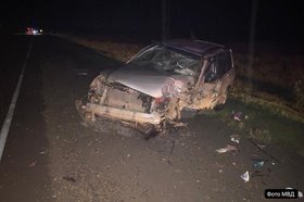 Авария в Зиминском районе ночью 18 августа. Фото пресс-службы ГУ МВД России по Иркутской области