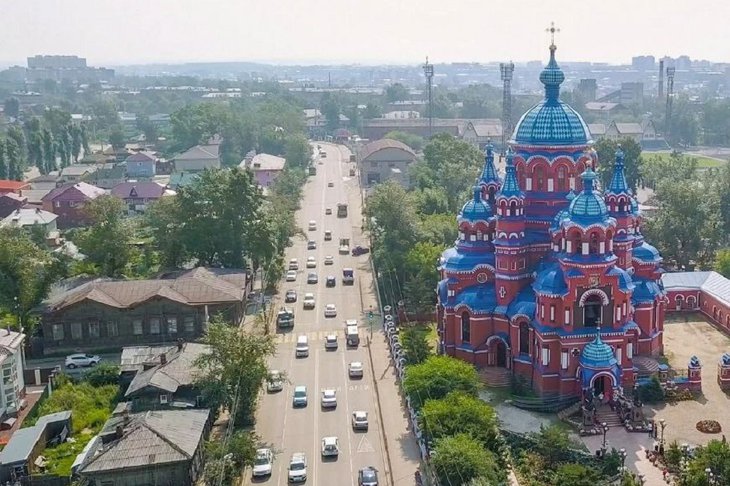 Улица Баррикад. Фото из телеграм-канала «Оператор тепловых сетей города Иркутска»