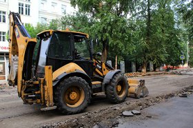 Ремонт дороги. Фото IRK.ru