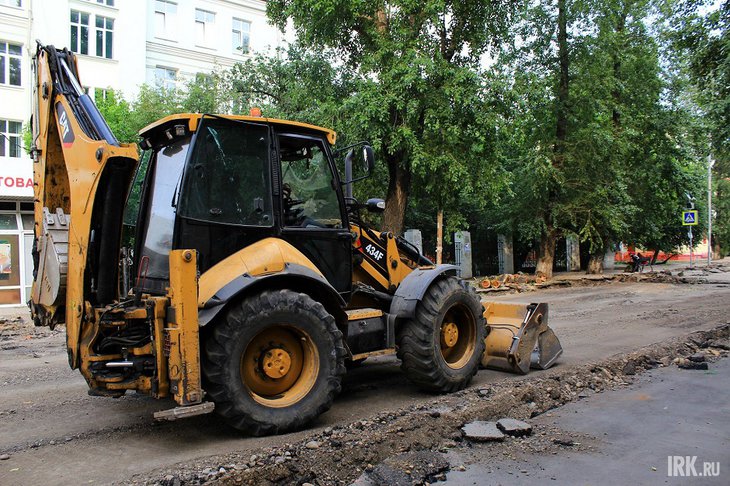 Ремонт дороги. Фото IRK.ru