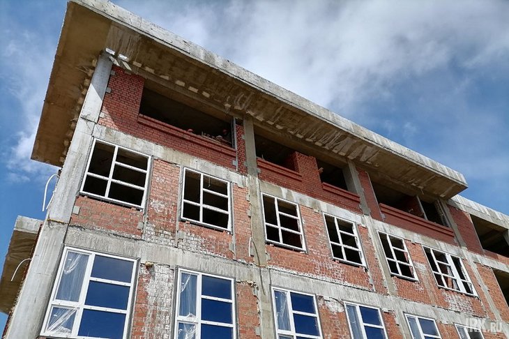 Строительная площадка школы на Багратиона в мае 2023 года. Фото IRK.ru