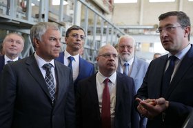 Председатель Госдумы Вячеслав Володин посетил завод АО «Центральное Конструкторское бюро по судам на подводных крыльях имени Р.Е. Алексеева» в Нижегородской области