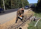 Уборка на Байкальском тракте. Фото пресс-службы правительства Иркутской области
