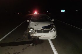 Toyota Corolla после ДТП. Фото ГИБДД Иркутской области