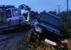 Автомобиль в канаве. Фото Алексея Шестакова