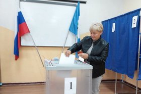 Избирательный участок в Черемхово. Фото из телеграм-канала общественного штаба по наблюдению за выборами