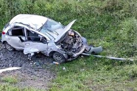 Авария в Нижнеудинском районе. Фото Госавтоинспекции Иркутской области
