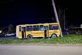 Автобус ПАЗ после ДТП в Нижнеудинске. Фото пресс-службы ГУ МВД России по Иркутской области