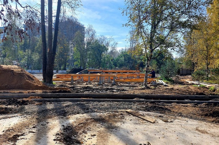 Ремонт сквера. Фото пресс-службы думы Иркутска