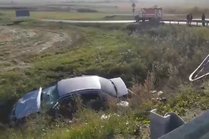 Авария в Черемховском районе. Скриншот видео ГУ МВД России по Иркутской области