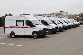 Новые автомобили скорой помощи. Фото пресс-службы правительства Иркутской области