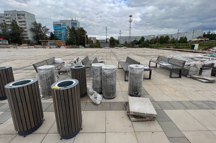 Благоустройство плоащди в Усть-Илимске. Фото со страницы Артема Лобкова в социальной сети «ВКонтакте»