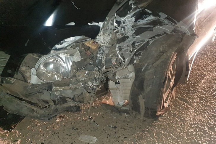 Машина после ДТП. Фото пресс-службы ГУ МВД России по Иркутской области