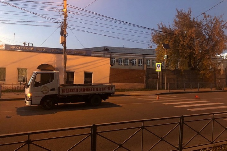 Место ДТП. Фото пресс-службы Госавтоинспекции Иркутска