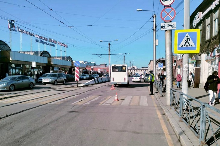 ДТП на Партизанской. Фото ГИБДД Иркутска