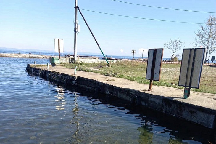 Причал в Байкальске. Фото пресс-службы ГУ МЧС России по Иркутской области