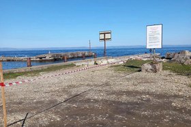Причал в Байкальске. Фото пресс-службы ГУ МЧС России по Иркутской области