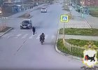 Момент ДТП в Свирске. Скриншот видео пресс-службы ГУ МВД России по Иркутской области
