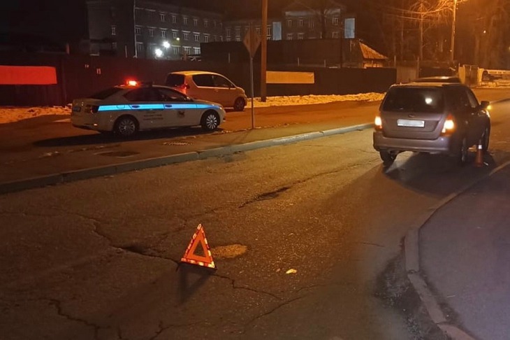 Место ДТП. Фото пресс-службы Госавтоинспекции Иркутска