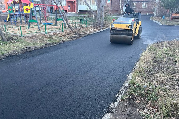 Ремонт дороги. Фото пресс-службы думы Иркутска