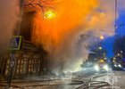 Горящий дом. Фото пресс-службы ГУ МЧС России по Иркутской области