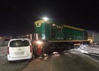 ДТП с  Hyundai Starex и локомотивом. Фото пресс-службы ГУ МВД России по Иркутской области