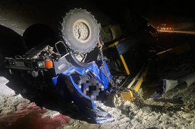 Авария на федеральной трассе. Фото ГУ МВД России по Иркутской области