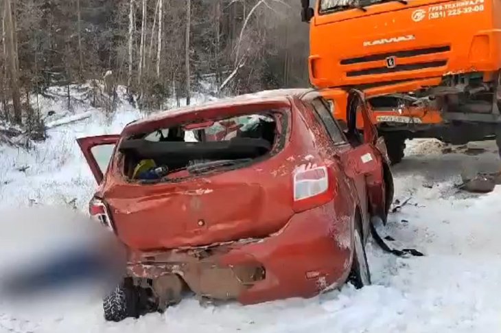 ДТП в Братском районе. Скриншот видео ГУ МВД России по Иркутской области