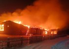Пожар в школе в Хребтовой. Фото из телегра-канала прокуратуры Иркутской области