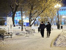 Иркутяне, проходя по скверу Кирова, рассматривали только что появившиеся скульптуры.