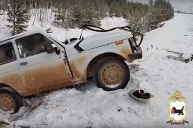 ДТП в Братском районе. Скриншот видео пресс-службы ГУ МВД России по Иркутской области