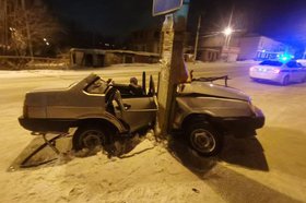 ДТП на улице Радищева. Фото пресс-службы ГИБДД Иркутска