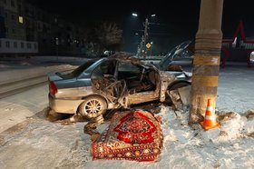 Авария в Усолье-Сибирском. Фото ГУ МВД России по Иркутской области