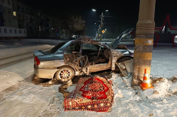 Авария в Усолье-Сибирском. Фото ГУ МВД России по Иркутской области