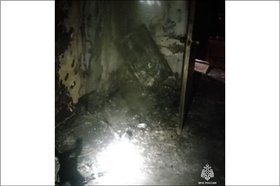 Квартира после пожара. Фото пресс-службы ГУ МЧС России по Иркутской области
