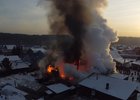 Пожар в Маркова. Скриншот видео очевидцев