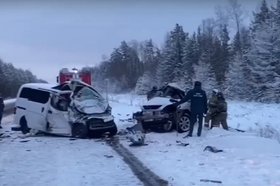 Место аварии. Скриншот видео пресс-службы ГУ МВД России по Иркутской области
