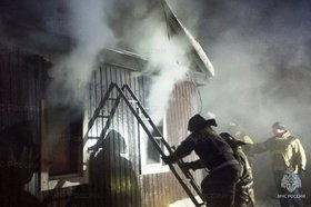 Пожар в Черемхово. Фото ГУ МЧС России по Иркутской области