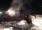 Горевший дом в Алзамае. Фото из телеграм-канала госпожнадзора по Нижнеудинскому району